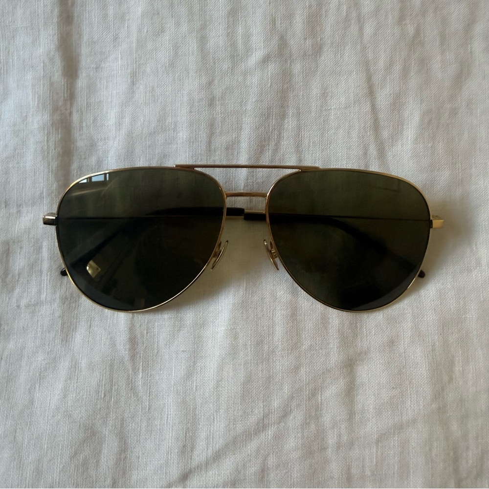 Saint Laurent Classic 11 59mm Aviator Sunglasses (black/gold)